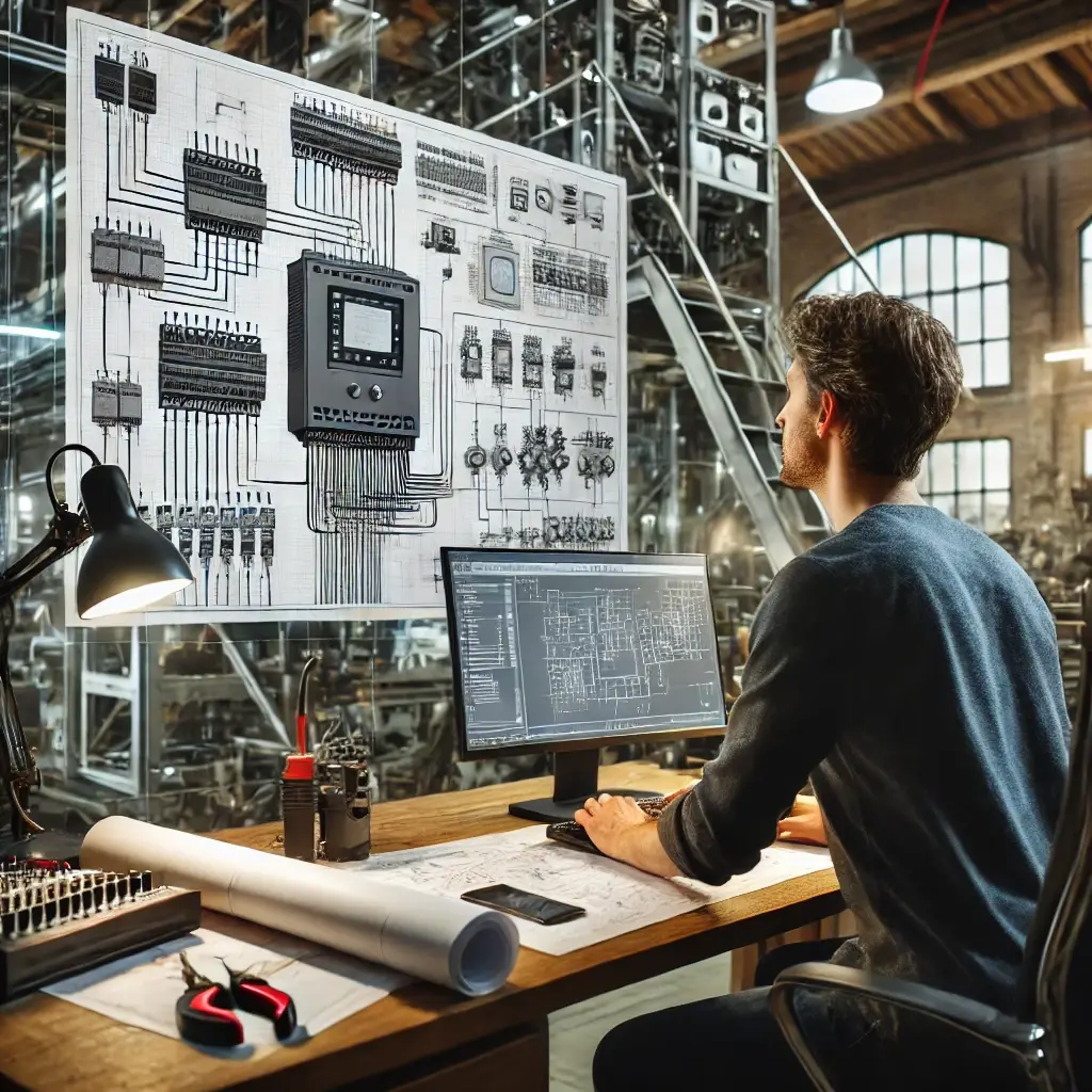 https://roglen.com.tr/wp-content/uploads/2025/02/DALL·E-2025-02-20-18.33.35-A-designer-working-on-an-industrial-electrical-and-automation-system-design.-The-scene-shows-a-technician-at-a-desk-with-blueprints-CAD-software-on-a.webp